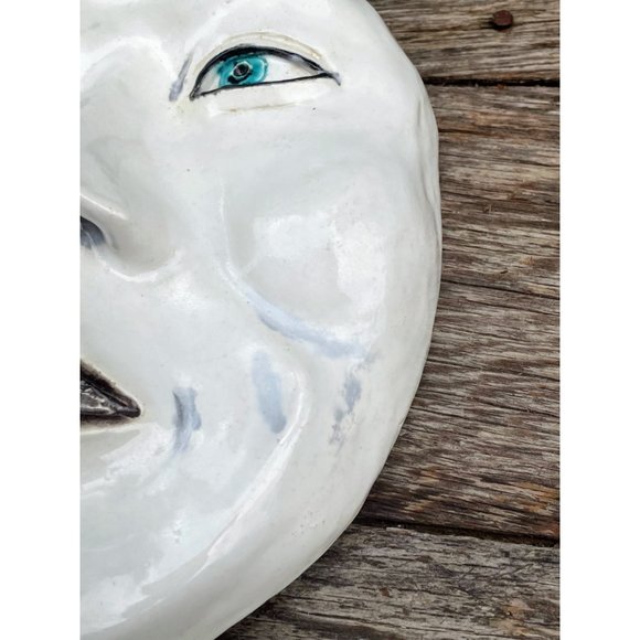 Vintage Asian Japanese Plaster Face Mask Wall Decor - Picture 5 of 11